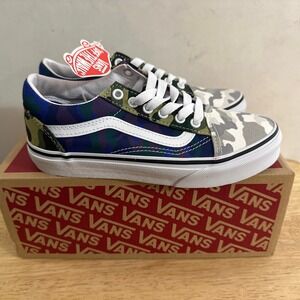 NIB Vans Old Skool Camocollage Multicolor Sneakers Size 2.5 Kids Unisex Camo